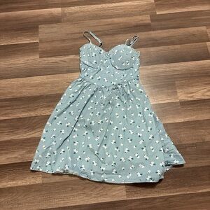 No Boundaries Light Blue Floral Kids Dress